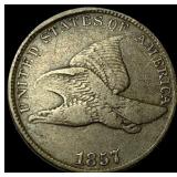 1857 Flying Eagle Cent ABOUT UNCIRCULATED