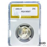 1941-D Washington Silver Quarter PGA MS67