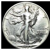 1929-S Silver Walking Liberty Half Dollar CLOSELY