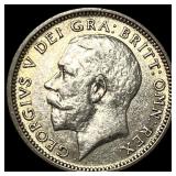 1925 Great Britain Silver 6 Pence