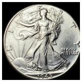 1945-D Silver Walking Liberty Half Dollar UNCIRCUL
