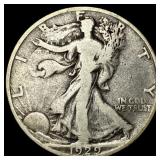 1929-S Silver Walking Liberty Half Dollar LIGHTLY