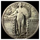 1927-D Silver Standing Liberty Quarter LIGHTLY CIR