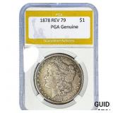 1878 REV 79 Morgan Silver Dollar PGA Genuine