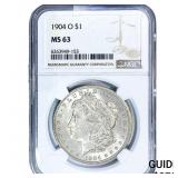 1904-O Morgan Silver Dollar NGC MS63