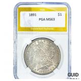 1891 Morgan Silver Dollar PGA MS63
