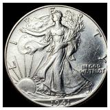 1941-D Silver Walking Liberty Half Dollar UNCIRCUL