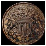 1864 Two-Cent Piece CHOICE AU