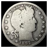 1892 Silver Barber Quarter NICELY CIRCULATED