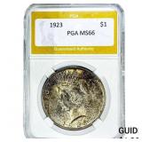 1923 Silver Peace Dollar PGA MS66