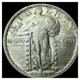 1917-D Type 2 Standing Liberty Quarter  CLOSELY U