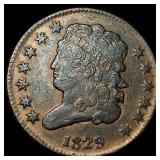 1829 Classic Head Half Cent NEARLY  UNCIRCULATED