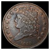 1835 Copper Half Cent CHOICE AU