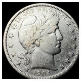 1904-S Silver Barber Half Dollar CLOSELY UNCIRCULA