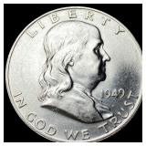 1949-D Silver Franklin Half Dollar GEM BU