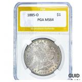 1885-O Morgan Silver Dollar PGA MS64