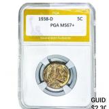 1938-D Buffalo Nickel PGA MS67+