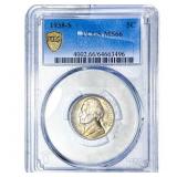 1938-S Jefferson Nickel PCGS MS66