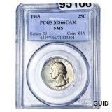 1965 Washington Silver Quarter PCGS MS66 CAM