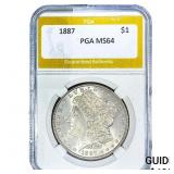 1887 Morgan Silver Dollar PGA MS64