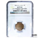1863 Civil War Token Marshall MI F-610C  NGC MS65