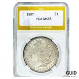 1897 Morgan Silver Dollar PGA MS63