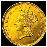 1857 Gold $1 Indian Head UNCIRCULATED