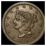 1851 Braided Hair Half Cent UNCIRCULATED