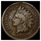 1909-S Indian Head Cent LIGHTLY CIRCULATED