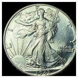 1943-D Silver Walking Liberty Half Dollar GEM  BU