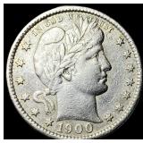 1900-S Barber Silver Quarter NEARLY  UNCIRCULATED