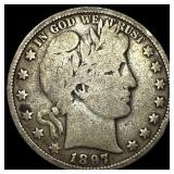1897 Silver Half Dollar (Barber) LIGHTLY CIRCULATE