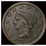 1841 Braided Hair Large Cent NEARLY UNCIRCULATED