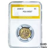 1938-D Buffalo Nickel PGA MS67