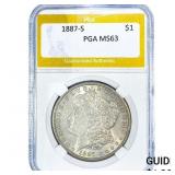 1887-S Morgan Silver Dollar PGA MS63
