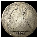1876-S Silver Seated Liberty Half Dollar NICELY CI
