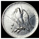 1934 Texas Independence Centennial Half Dollar GEM