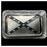 1 oz .999 Fine Silver Bar with a Confederate flag