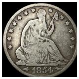 1854-O Silver Half Dollar LIGHTLY CIRCULATED