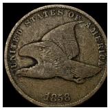 1858 Copper-Nickel Flying Eagle Cent NICELY CIRCUL