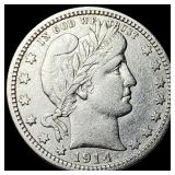 1914-D Barber Silver Quarter NEARLY  UNCIRCULATED
