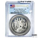 2013 $1 Marshall Eisenhower 5 Star Generals PCGS P