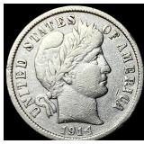 1914-D Silver Barber Dime CHOICE AU
