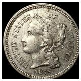 1879 Nickel Three-Cent Piece CLOSELY UNCIRCULATED