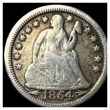 1854-O Silver Seated Liberty Dime LIGHTLY  CIRCUL