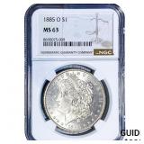 1885-O Morgan Silver Dollar NGC MS63