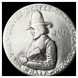 1920 Silver Pilgrim Tercentenary Half Dollar LIGHT