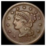 1857 Braided Hair Large Cent UNCIRCULATED