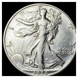 1936-D Silver Walking Liberty Half Dollar UNCIRCUL
