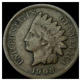 1908-S Indian Head Cent LIGHTLY CIRCULATED